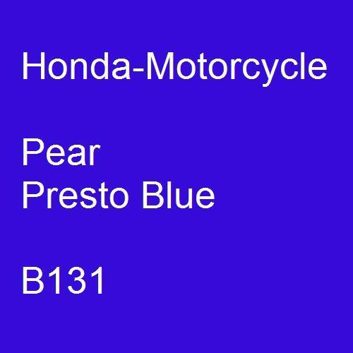 Honda-Motorcycle, Pear Presto Blue, B131.